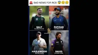 🚨Bad news for RCB😰😥 #trendingshorts #badnewz #rcb #rcbians