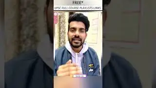 Upsc complete free course lectures | links given | हिंदी+ english medium #upsc #upscfreecoaching