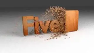 Wooden text explosion