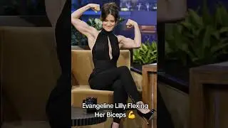 Evangeline Lilly Flexing Her Biceps #girlswithmuscle #shorts
