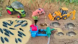 Catch fish using mini water pump | fishing exciting | diy tractor @MiniFishTopics