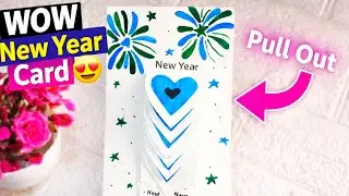 Surprise Pull Out New Year Card 🎉 | Easy Paper Craft #newyear #papercraft 