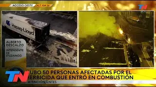 El intendente de Ituzaingó declaró la alerta sanitaria tras el vuelco de un camión con químicos