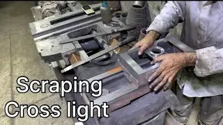 ￼￼ Amazing technique ￼ compounding rest scraping part of hi class lathe machine #technology 