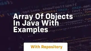 array of objects in java with examples