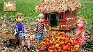 மினி தக்காளி பஸ்ஸி பொம்மைகளுடன் சமையல் | Mini Tomato Bajji | Tamil Miniature Stories With Toys