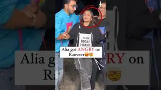 Alia gets angry with Ranveer Singh?? 😱😱 #bollywood #trending #shorts #aliabhatt #ranveersingh #short