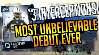 Madden 18 Ultimate Team-CRAZIEST DEBUT EVER!LEGEND D.Ware w/3 INTERCEPTIONS!-Madden 18 Ultimate Team