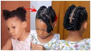 I MADE THE MOST BEAUTIFUL THREADING HAIRSTYLE ON MY 5yr OLD | THREADING HAIRSTYLE