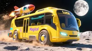 🚀 Moon Bus Song for Children | The Wheels on the Moon Bus | Space Nursery Rhyme & Kids Learning Song