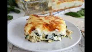 Lasaña de pollo y espinacas
