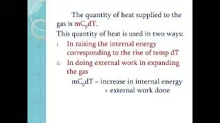 Mayer's relation# Cp-Cv=R# Calorimetry # Heat and thermodynamics#