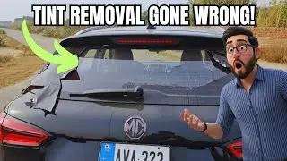 I Ruined My Car Removing Window Tint 😭 (Glue Stuck Everywhere!)