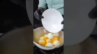 Crispy Fried Egg Pakora ASMR | No Music, Only Crunch 🍽️ #shorts