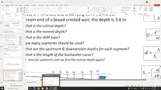 Direct Step Method (super critical flow), cont. - CE 331, Class 37 (18 Apr 2025)