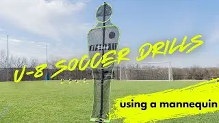 Check out these U-8 soccer drills with mannequins!