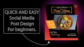 How to Design a Restaurant Social Media Post | Easy Adobe Illustrator Tutorial for Beginners