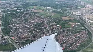 British Airways Airbus A319 Early Evening  Taxi and Takeoff Brussels (BRU) BRU-LHR