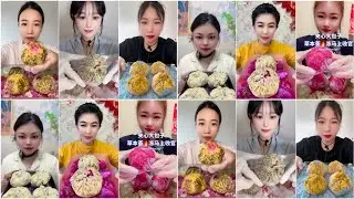 |ice wrapped in dough ice eating compilation| 