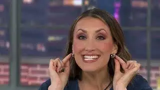 JAI Sterling Silver & Diamond Crossover Hoop Earrings on QVC