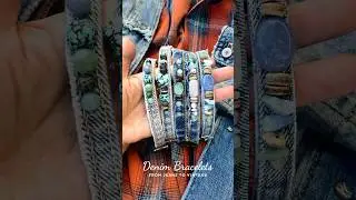Jewelry Design Inspo: Denim bracelets from jeans to vintage