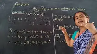 Examples of punctuation part 3 Class 6 English