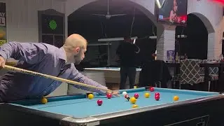 Playing Aaron, #Englishpool on #Americanpool table at Maidstone Pool and Snooker Club