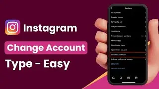How to Change Account Type in Instagram !