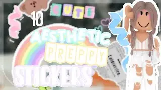10 Aesthetic PREPPY stickers! *w/link* || glowinq dxsha