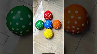 Red Orange Yellow Balloon Color Orbeez Popping #shorts #asmr #satisfying
