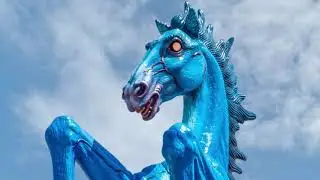 Blucifer (DIA airport) portrayed by media