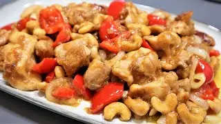 Ayam kacang mete yang lumer di mulut ( chicken cashew nut recipe )