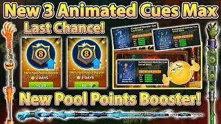 🤯 8 Ball Pool - New Pool Points Booster - 3 Animated Cues Max - New Animated Cue in 8 Ball Pool 🤯