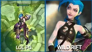 LOL Wild Rift Vs LOL PC - Arcane Jinx (Skin Comparison)