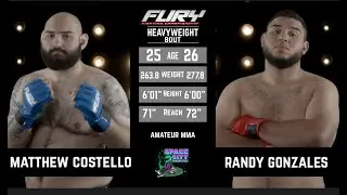 Fury 74 Prelims Matthew Costello vs Randy  Gonzalez