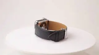 Italian Caviar Leather Apple Watch Strap (Midnight Blue)