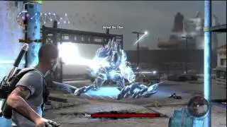 inFamous 2 Walkthrough - Mission 31: Forced Conduits Gameplay [HD] Ice Titan Boss Battle