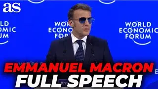 Macron WARNS of 'WORLD WITHOUT RULES' amid TENSIONS with Trump | FULL SPEECH at DAVOS