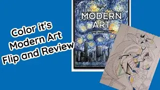 Color It's Modern Art Coloring Book Flip and Review