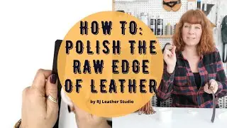 How To Polish The Raw Edge Of Leather With Gum Tragacanth #leathersewingtips