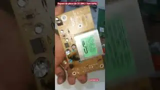Reparo de placa da CP, lavadora Brastemp 11k. em curto, #shorts.