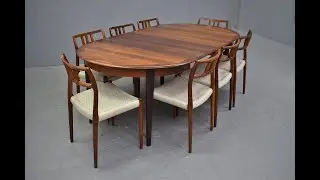 Vintage rosewood dining table made in Denmark