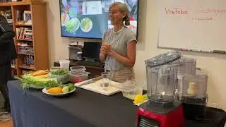 Raw Vegan Carrot Salad and Berry Cookies- live lecture at TrueNorth Health Center- 7 17 25