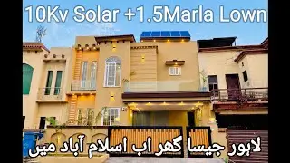 9-5Marla Ultra Designer House 1.5Marla Lon 10-Kv Solar System Installed House For Sale Bahria Town