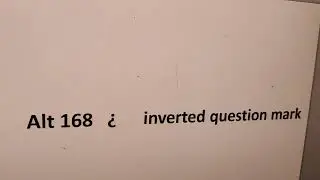 how to type inverted question mark symbol in computer