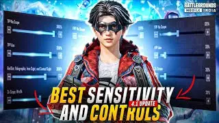 SENSITIVITY & CONTROLS 4.1 UPDATE🔥| BGMI SENSITIVITY CODE TODAY 🔱| BGMI ZERO RECOIL SENSITIVITY CODE