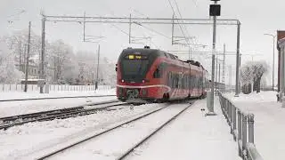 Штадлерский дизель-поезд 2404 в морозе на ст. Тапа / Stadler DMU 2404 at frozen Tapa station