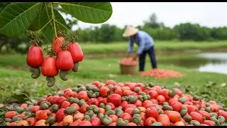 How Farmers Harvest 3.9 Million Tons of Cashew Nuts and Process Them | Farming Documentary