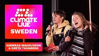 GRETA THUNBERG & ANDREAS MAGNUSSON - Never Gonna Give You Up - Climate Live Sweden (HD)