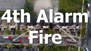 Северный Йорк: Полнометражный фильм о пожаре в таунхаусе с 4 тревожными дронами + видео с земли 6...